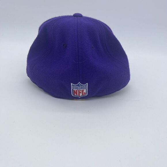Nike Vintage 90s Minnesota Vikings Hat Baseball Cap Fitted 7 3/8‎ Purple - Picture 2 of 6